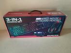 3 in 1 gaming set rgb toetsenbord muis koptelefoon, Ophalen of Verzenden, Nieuw