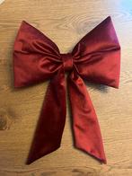 Handgemaakte Kerststrik - Donkerrood Velours, Diversen, Ophalen of Verzenden, Nieuw