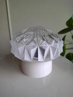 Vintage glazen plafondlamp diamant vorm, Ophalen of Verzenden, Gebruikt, Glas, Vintage retro