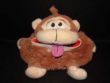 JAY & PLAY TUMMY STUFFERS AAP PLUCHE WOLLIG BRUIN MET  VELOU beschikbaar voor biedingen
