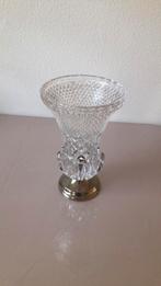 Glas - kristal, vazen blank 003. Hoogte 20 cm.,, Antiek en Kunst, Ophalen of Verzenden