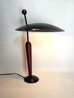 Herda tafellamp, bureaulamp, jaren ’80 vintage, Gebruikt, Glas, Postmodern space age, Ophalen of Verzenden