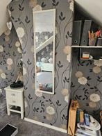 Passpiegel, wit, Huis en Inrichting, Woonaccessoires | Spiegels, Ophalen, Zo goed als nieuw, Rechthoekig, Minder dan 50 cm