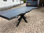 Prachtige zwarte boomstamtafel 250x100, Huis en Inrichting, Tafels | Eettafels, Nieuw, Ophalen of Verzenden