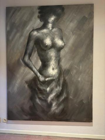 Olieverf schilderij vrouw  beschikbaar voor biedingen