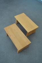 Voetenbankje, massief hout, Enraf Nonius, Huis en Inrichting, Minder dan 50 cm, Gebruikt, Minder dan 50 cm, Ophalen of Verzenden