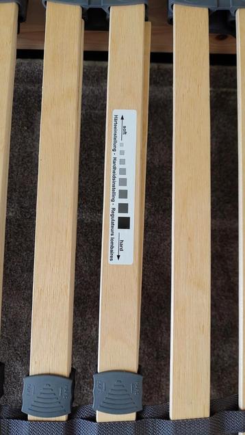 Houten Ikea bed met verstelbare Beter Bed lattenbodem. - afbeelding 3
