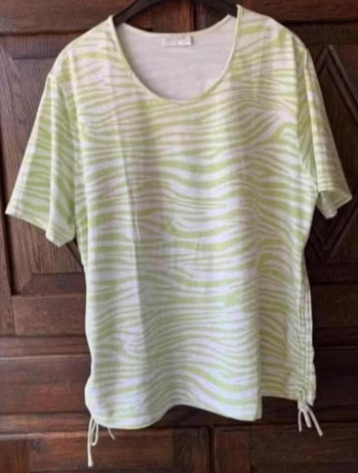 Groen gestreepte top, shirt zebrastrepen; Starstyle; XL, Kleding | Dames, Tops, Zo goed als nieuw, Maat 46/48 (XL) of groter, Groen