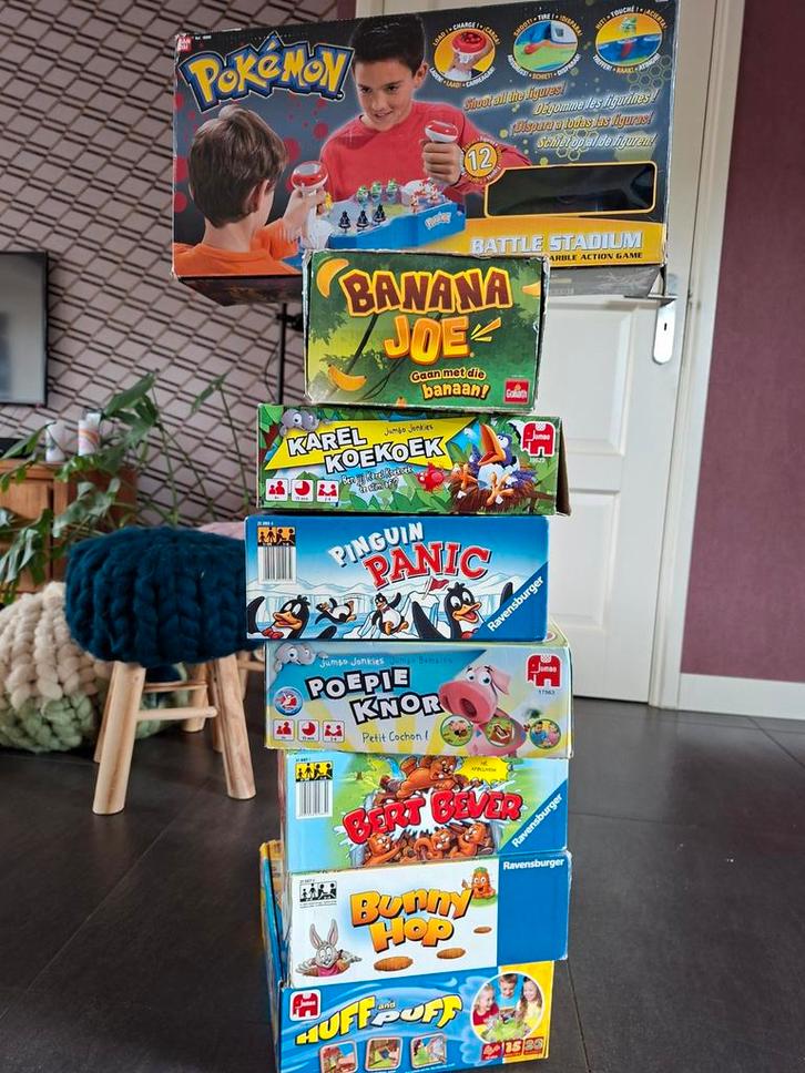 Gezelschapsspellen pakket - 8 stuks, Hobby en Vrije tijd, Gezelschapsspellen | Bordspellen, Gebruikt, Een of twee spelers, Drie of vier spelers