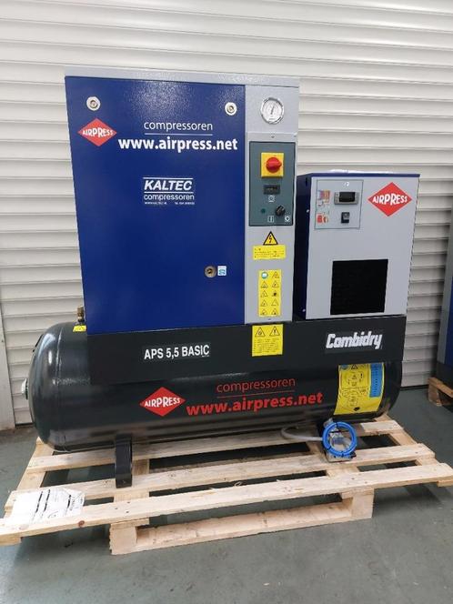 Schroefcompressor Airpress APS5 Combi Dry 516 ltr/min NIEUW, Doe-het-zelf en Verbouw, Compressors, Zo goed als nieuw, 6 tot 10 bar
