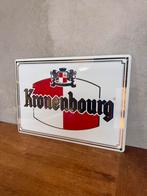 Emaille bord Kronenbourg, Ophalen of Verzenden, Gebruikt, Reclamebord, Plaat of Schild, Overige merken