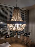 Mooie Houten Kralen Kroonluchter/hanglamp, Huis en Inrichting, Lampen | Kroonluchters, Ophalen, Zo goed als nieuw