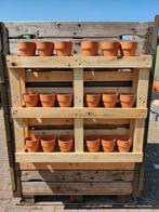 Wandrek kweek rek met 18 terracotta potten, Tuin en Terras, Minder dan 60 cm, Rond, Ophalen of Verzenden, Zo goed als nieuw