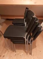 Stapelbare stoelen, Huis en Inrichting, Stoelen, Ophalen, Zwart, Zo goed als nieuw, Modern