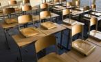 Schoolmeubilair afvoeren doneren  ophalen schoolstoelen, Ophalen of Verzenden, Gebruikt, Rechthoekig, 50 tot 100 cm