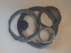 Abstracte Metalen Wandsculptuur - Ring Design 90x75, Ophalen