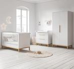 Babykamer SOIE 3-delig | Ledikant, Commode & Kast | Wit, Ophalen, 50 tot 70 cm, Petite Amelie, 105 cm of meer