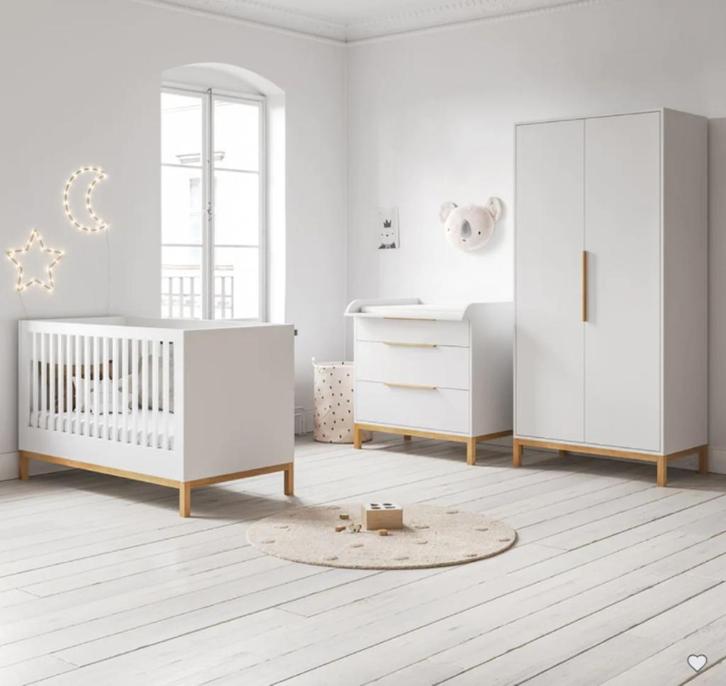 Babykamer SOIE 3-delig | Ledikant, Commode & Kast | Wit, Kinderen en Baby's, Kinderkamer | Commodes en Kasten, Nieuw, 105 cm of meer