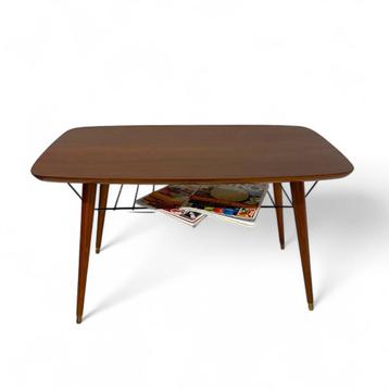 Vintage mahoniehouten/fineer salontafel beschikbaar voor biedingen