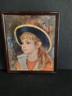 Schilderij Meisje met hoed Renoir 81, Ophalen of Verzenden, Zo goed als nieuw