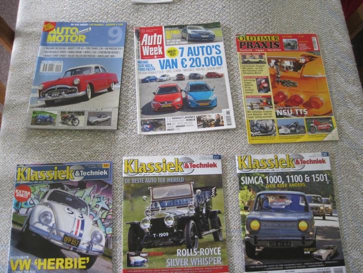 6 autobladen, Klassiek en Techniek, Auto motor klassiek, Boeken, Auto's | Folders en Tijdschriften, Zo goed als nieuw, Algemeen