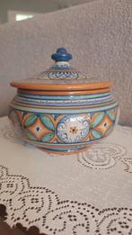 Vintage Italiaanse keramieken pot met deksel, Antiek en Kunst, Antiek | Keramiek en Aardewerk, Ophalen of Verzenden