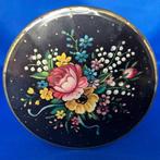 Vintage rond blikje met bloemen, Ophalen of Verzenden, Gebruikt, Overige, Overige merken