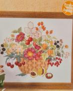 Mand met herfstbloemen borduurpatroon, Ophalen, Nieuw, Handborduren, Patroon