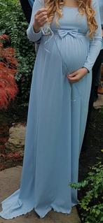 Zwangerschapsjurk, photoshoot jurk pregnancy dress, Ophalen of Verzenden, Zo goed als nieuw, Maat 38/40 (M), Blauw