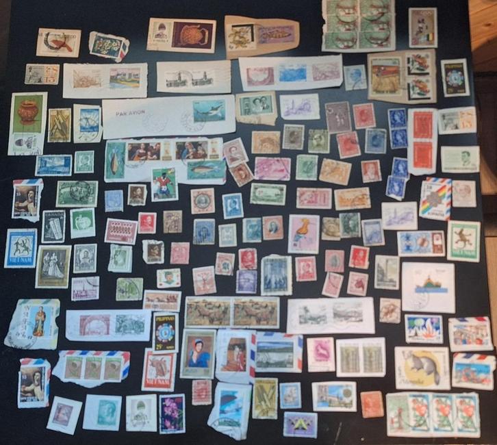 Grote partij oude postzegels van over de hele wereld, Postzegels en Munten, Postzegels | Afrika, Gestempeld, Overige landen, Ophalen of Verzenden