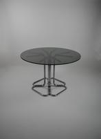 Tafel smoked glas Gaston Rinaldi, Huis en Inrichting, Tafels | Salontafels, Glas, 100 tot 150 cm, 100 tot 150 cm, Rond