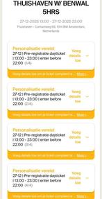 4x Benwal 5HRS / Thuishaven, Tickets en Kaartjes, Drie personen of meer, Overige soorten