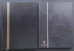2 postzegelalbums met 16 en 8 dubbelzijdige insteekbladen