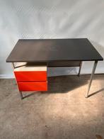 Vintage Gispen bureau tafel staal met linoleum schrijf blad., Ophalen of Verzenden, Zo goed als nieuw, Bureau