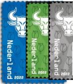 Set van 3 crypto zegels Bull  incl NFT, blauw, groen, zwart, Postzegels en Munten, Postzegels | Nederland, Na 1940, Verzenden