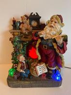 Kerst wintertafereel met licht en muziekdoos, Verzenden, Zo goed als nieuw