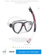 Cressi masker en snorkel, Watersport en Boten, Duiken, Ophalen of Verzenden, Zo goed als nieuw, Duikbril of Snorkel