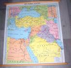 Vintage schoolplaat op linnen-Het nabije Oosten. 80x70cm.Nws, Ophalen of Verzenden, Aardrijkskunde