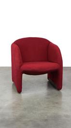 Rode, stoffen vintage Artifort design fauteuil model Ben, Huis en Inrichting, Fauteuils, Ophalen, ., 75 tot 100 cm, Zo goed als nieuw