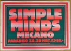 Paradiso. Simple Minds 1980., Ophalen of Verzenden, Zo goed als nieuw, Poster, Artwork of Schilderij