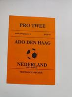ADO Den Haag - Nederlands UEFA elftal 28-10-1993, Verzenden, Zo goed als nieuw, Overige binnenlandse clubs