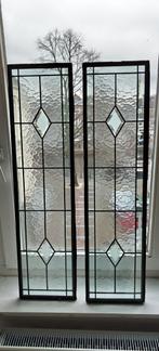 Twee glas in lood panelen voor mooie buitendeur, Doe-het-zelf en Verbouw, Glas in lood, Gebruikt, Ophalen