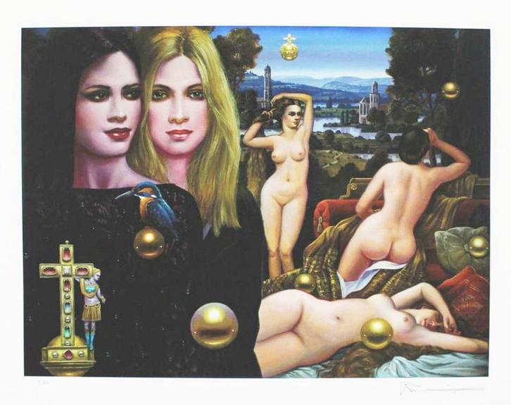 Rainer Stern # Wenen # Het uur van de Gratiën # Fantastisch, Antiek en Kunst, Kunst | Litho's en Zeefdrukken, Ophalen of Verzenden