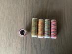 5 klosjes gemeleerd borduurgaren, Ophalen of Verzenden, Nieuw, Handborduren, Borduurgaren of Zijde