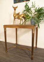 Hollywood regency vintage messing design side table, Ophalen of Verzenden
