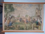 Oude schoolplaat: hagepreek bij de Hoornbrug bij Rijswijk, Antiek en Kunst, Antiek | Schoolplaten, Ophalen