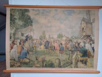 Oude schoolplaat: hagepreek bij de Hoornbrug bij Rijswijk beschikbaar voor biedingen