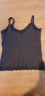 donkerblauwe top met kant van DEPT, maat xs, Kleding | Dames, Blauw, Ophalen of Verzenden, Zo goed als nieuw, Zonder mouw