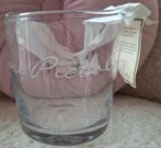 Rivièra Maison bloemenvaas + opdruk "fiori piccola" H14 Ø 14, Overige kleuren, Nieuw, Ophalen of Verzenden, Glas