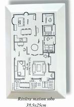 Riviera Maison Soho serveer Schaal 39,5x25cm, Ophalen, Porselein, Schaal of Schalen